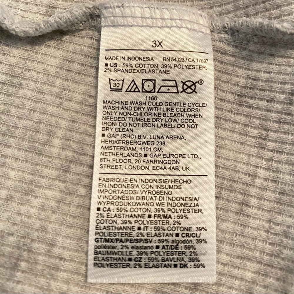 Old Navy Women's Long Sleeve Scoop-neck Thermal Top Heather Gray Plus Size 3X - Picture 7 of 7
